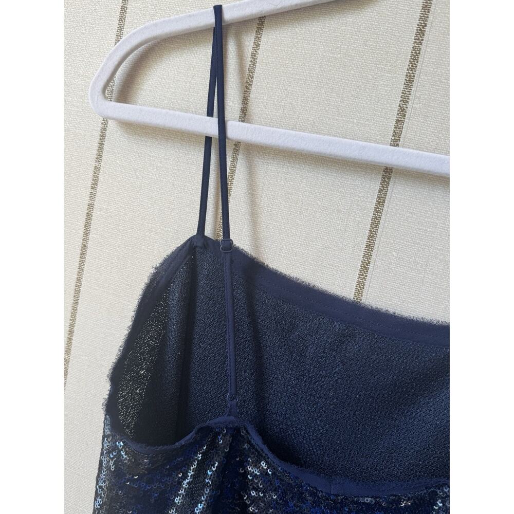 Intimately Free People Time Shine Sequin Mini Slip Dress Navy Blue Small Homco - Picture 4 of 9